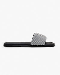 Mules The J Marc à logo à strass en cuir - Argente