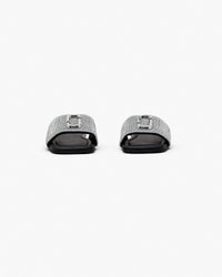 Mules The J Marc à logo à strass en cuir - Argente