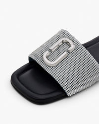 Mules The J Marc avec logo à strass en cuir - Argente