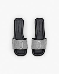 Mules The J Marc à logo à strass en cuir - Argente