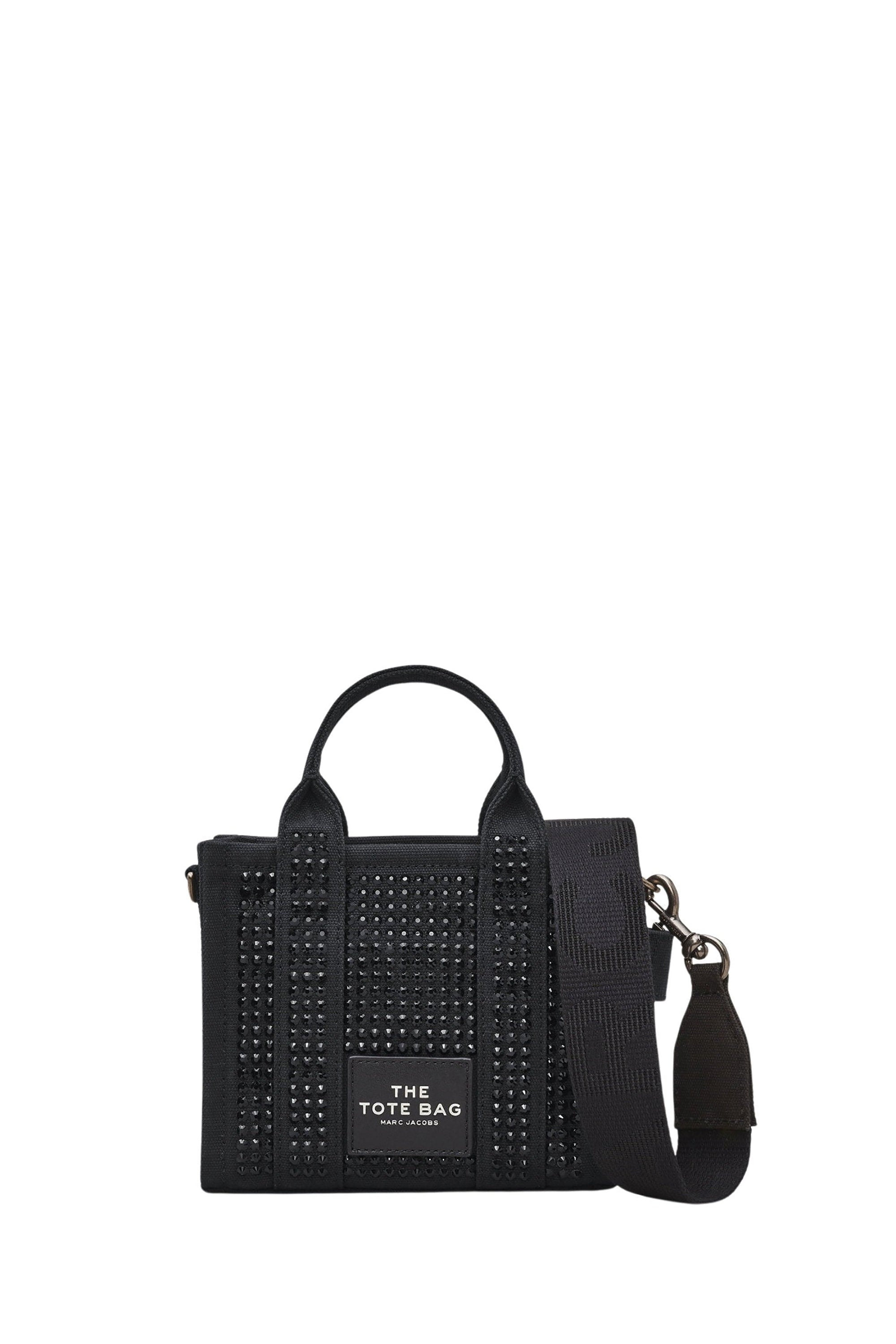 MINI   Mini sac The Crossbody Tote en toile cristal - Black Crystal
