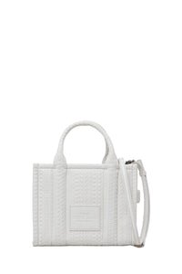 Petit sac à bandoulière The Tote Bag texturé en cuir - White