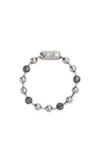 Bracelet Ball chain Monogramme en laiton - Light Antique Silver