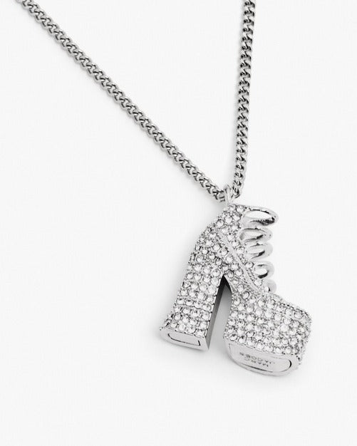 Collier avec pendentif en laiton - Silver & Crystal