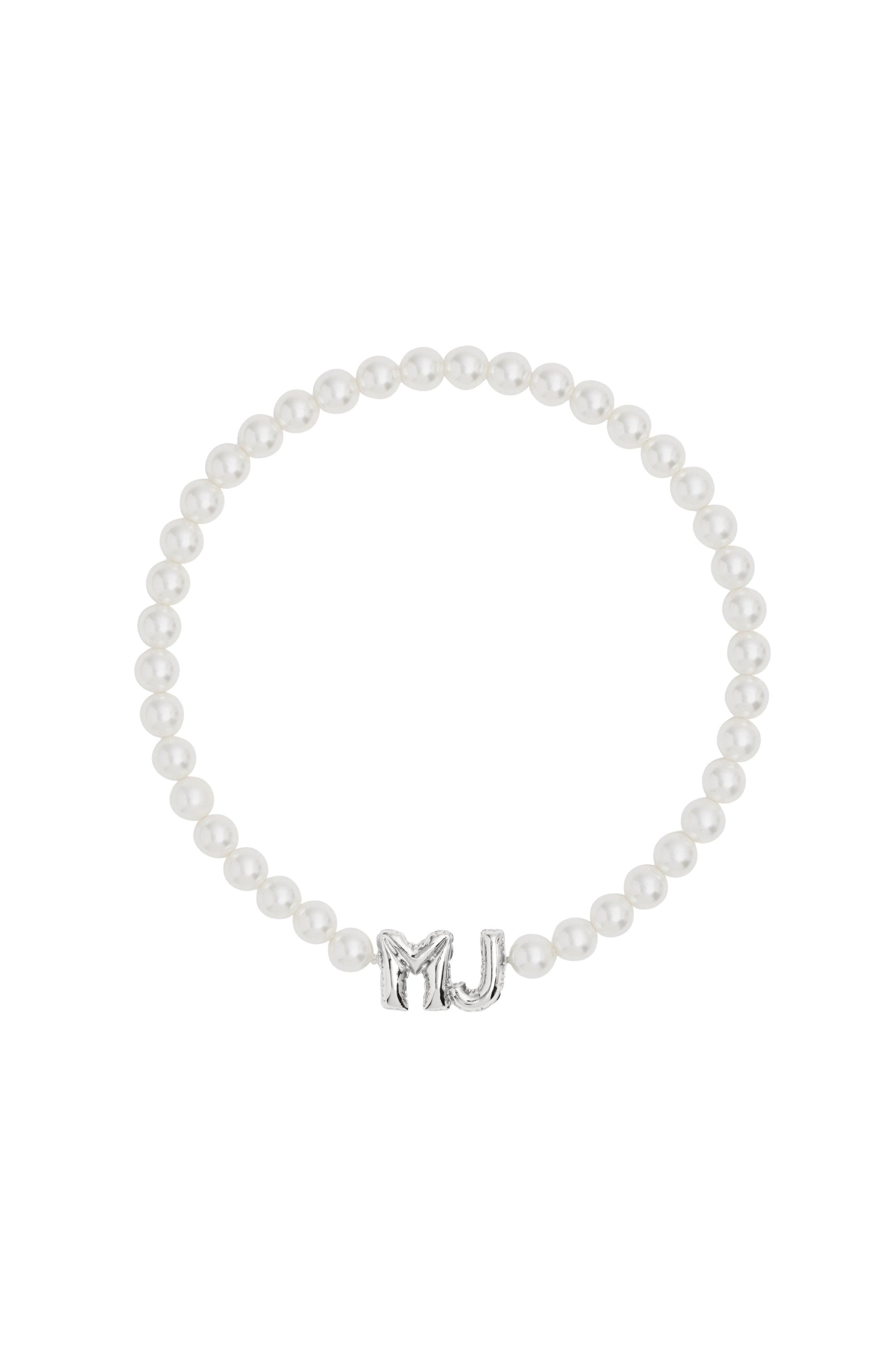1 NEW / 6 TROCA /45€   Collier mj balloon pearl - White & Silver