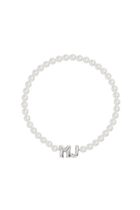 Collier MJ Balloon en perles - White & Silver