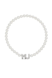 Collier MJ Balloon à perles - White & Silver