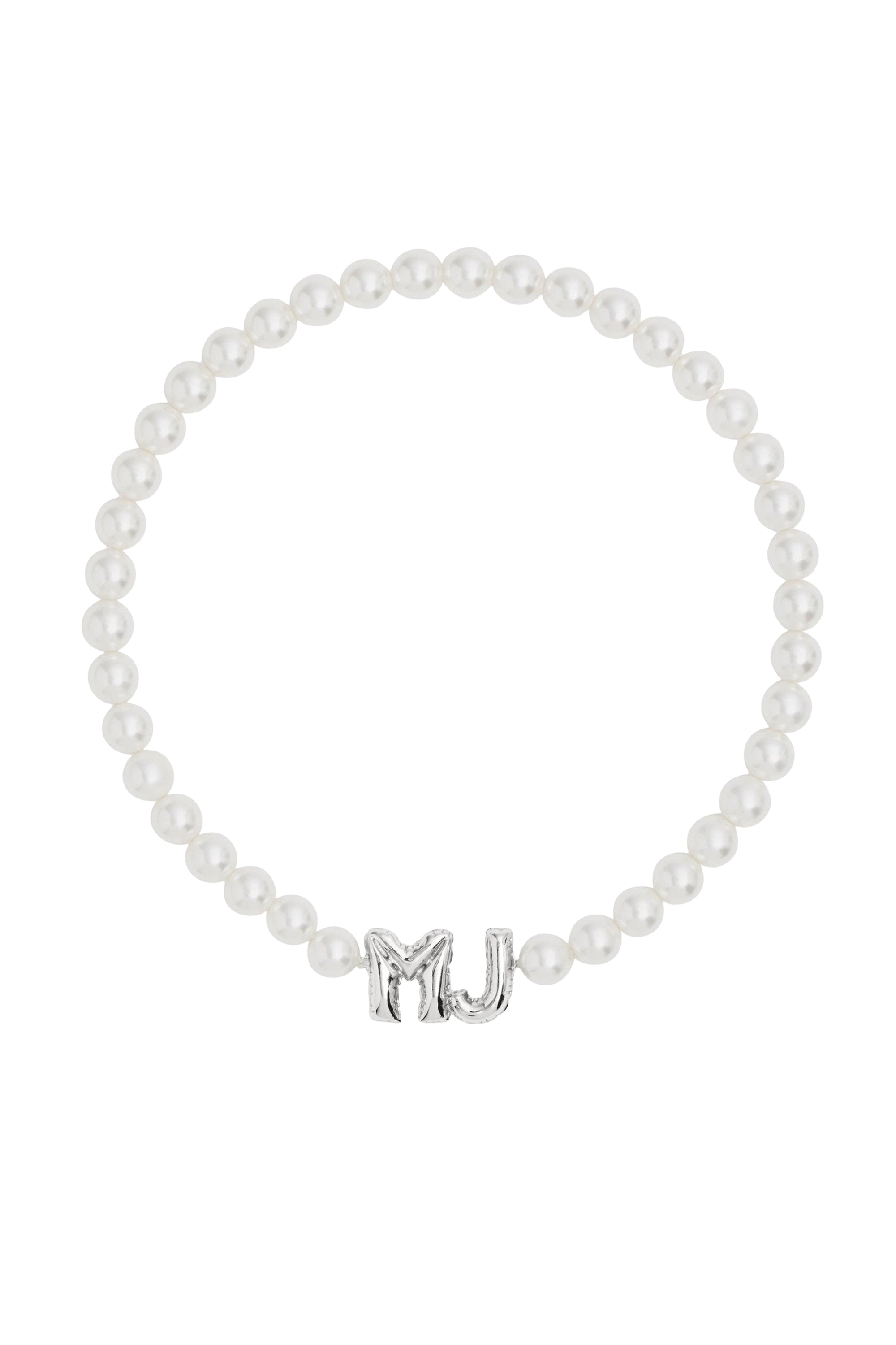Collier MJ Balloon à perles - White & Silver