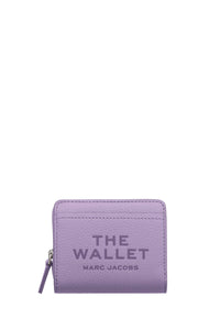 Portefeuille The Mini Compact en cuir - Lilac