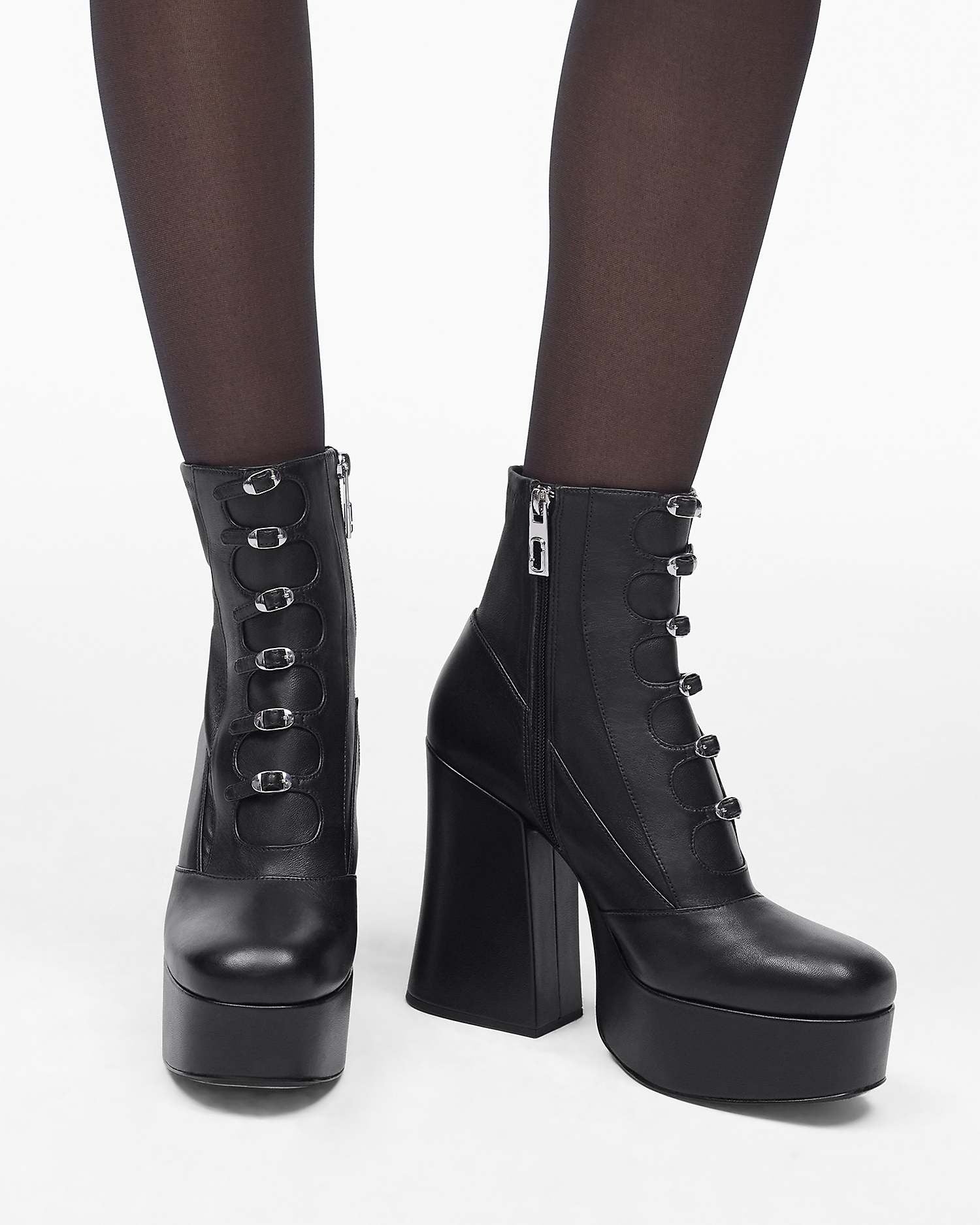 Bottines à plateforme Kiki 125 en cuir - Black