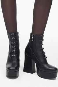 Bottines à plateforme Kiki 125 en cuir - Black
