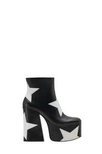 Bottines à plateforme Kiki 160 en cuir - Black & White