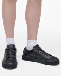 Sneakers basses en cuir - Black