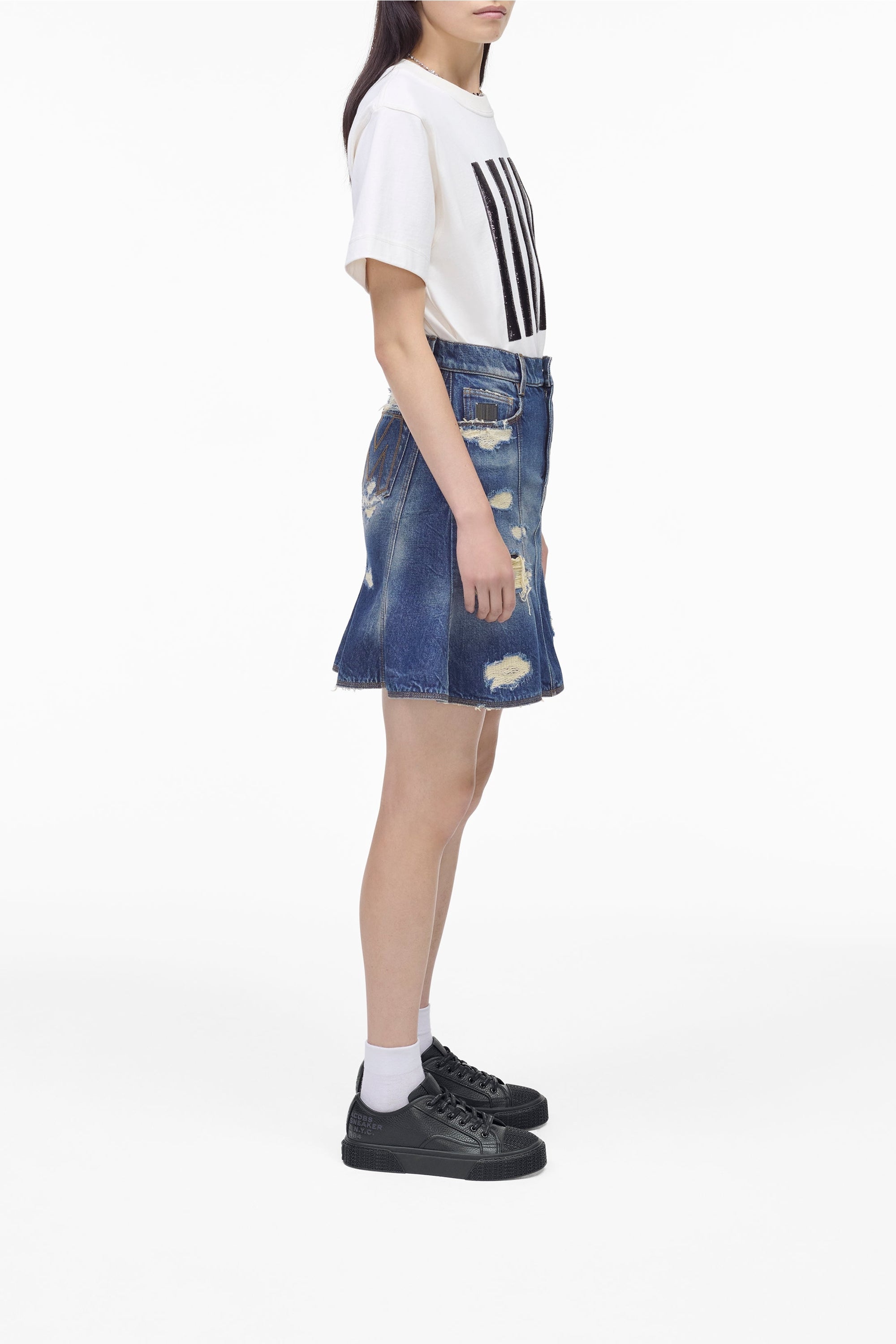 Sneakers basses en cuir - Black