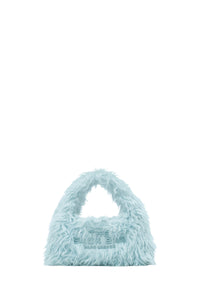 Petit sac Sack en fausse fourrure - Cloud Blue