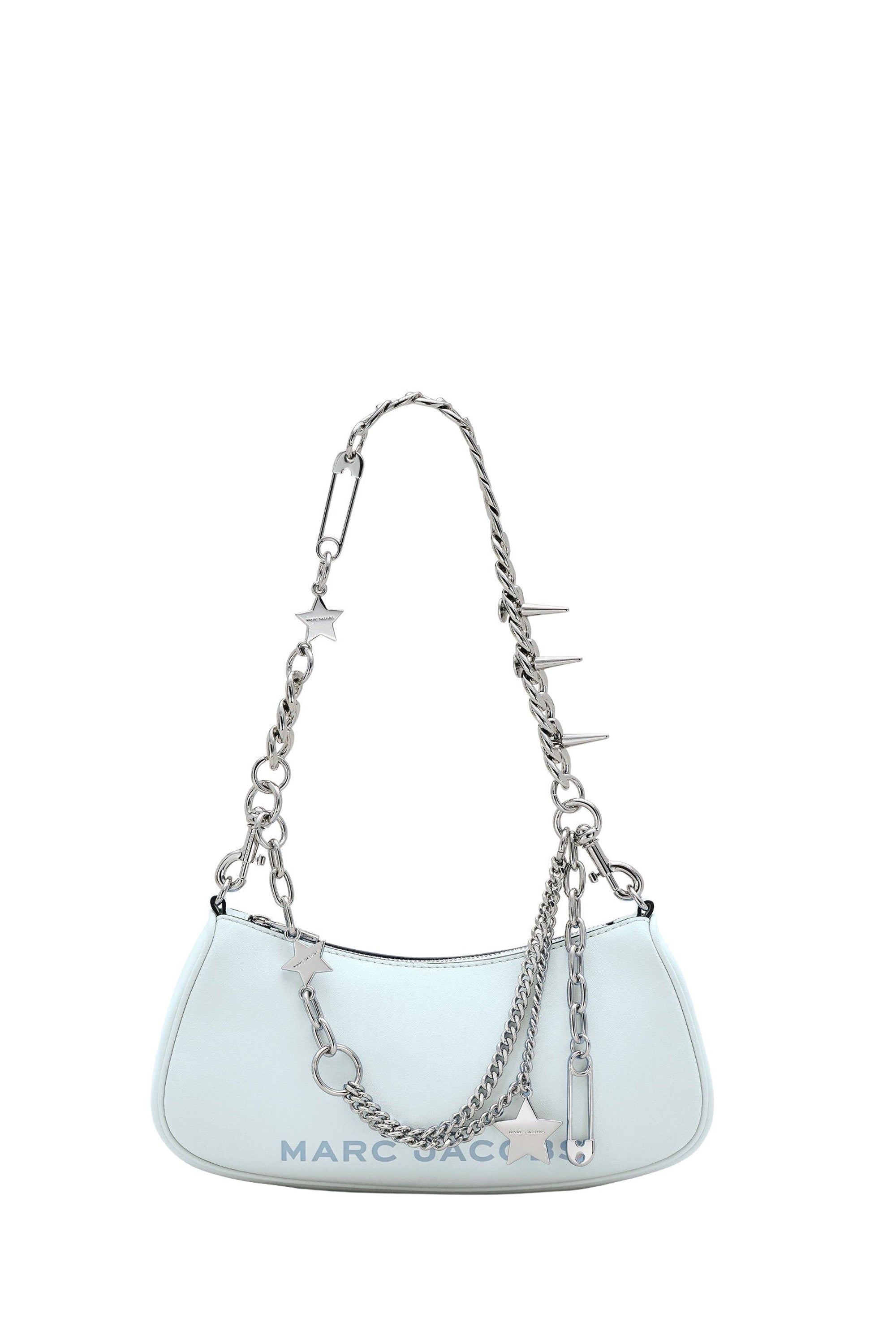 PAS INFO   Sac à bandoulière en cuir - Cloud Blue