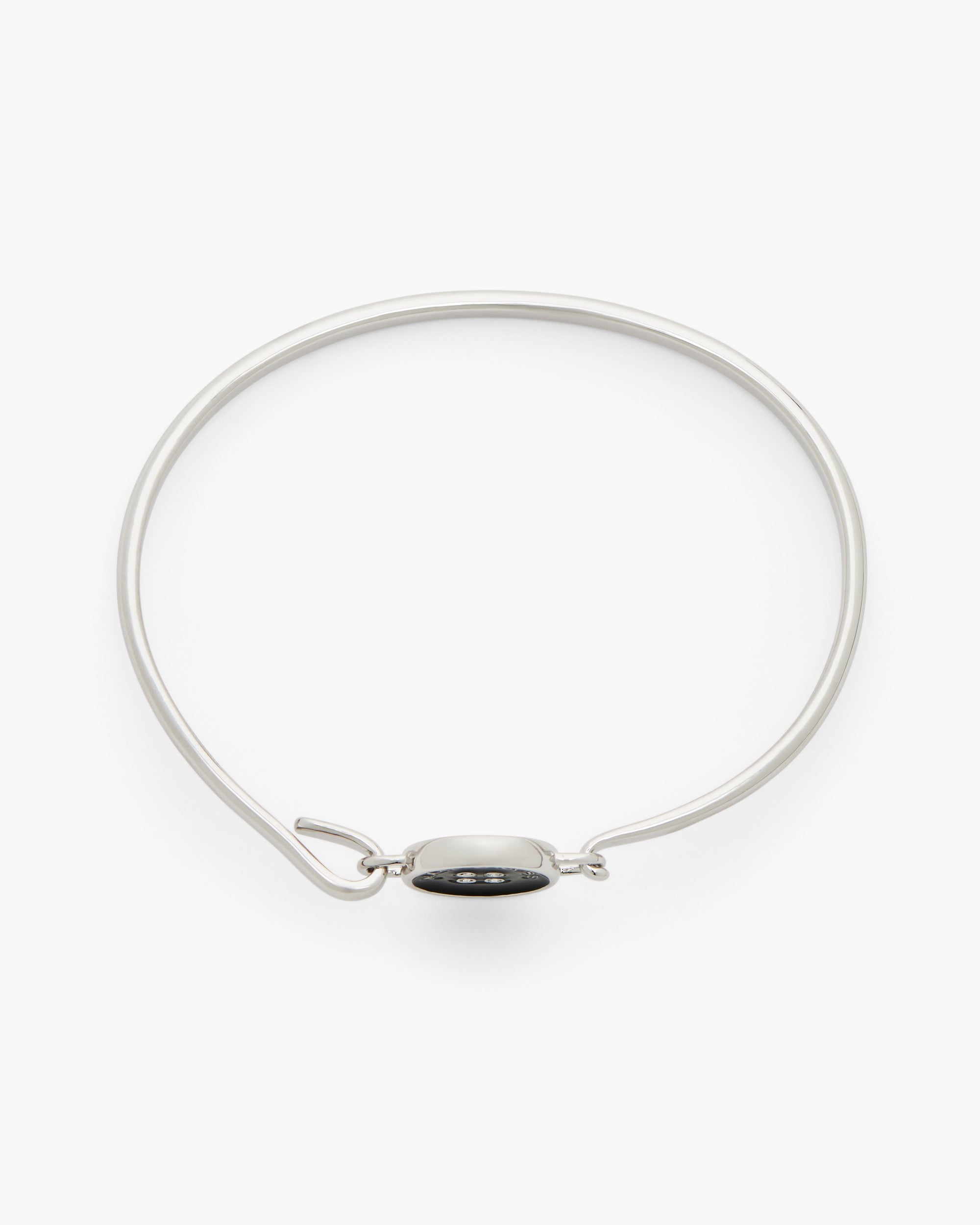 Bracelet Bouton en laiton - Silver & Black