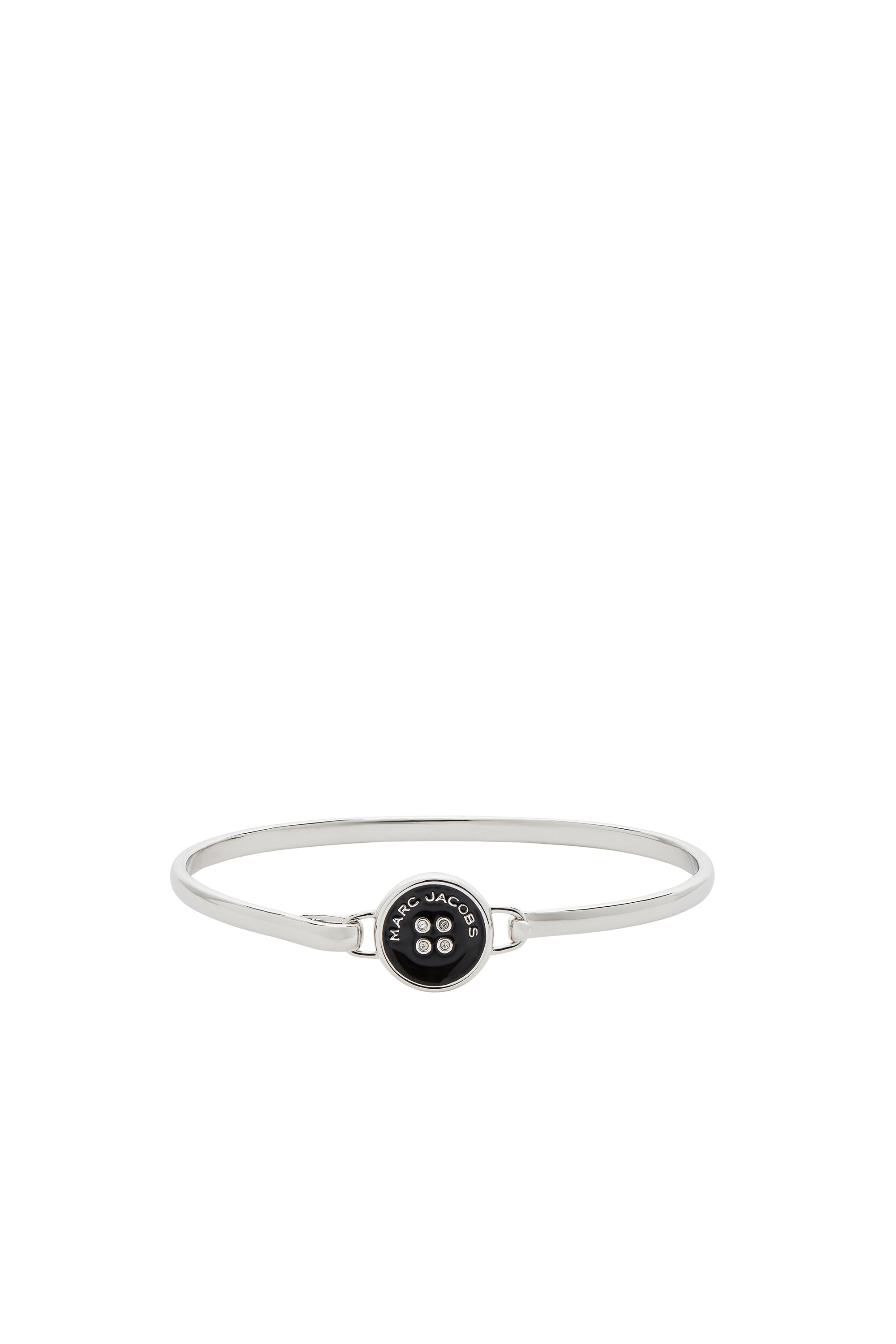 Bracelet Bouton en laiton - Silver & Black