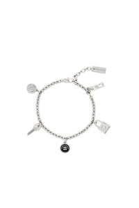 Bracelet à breloques en laiton - Silver & Black