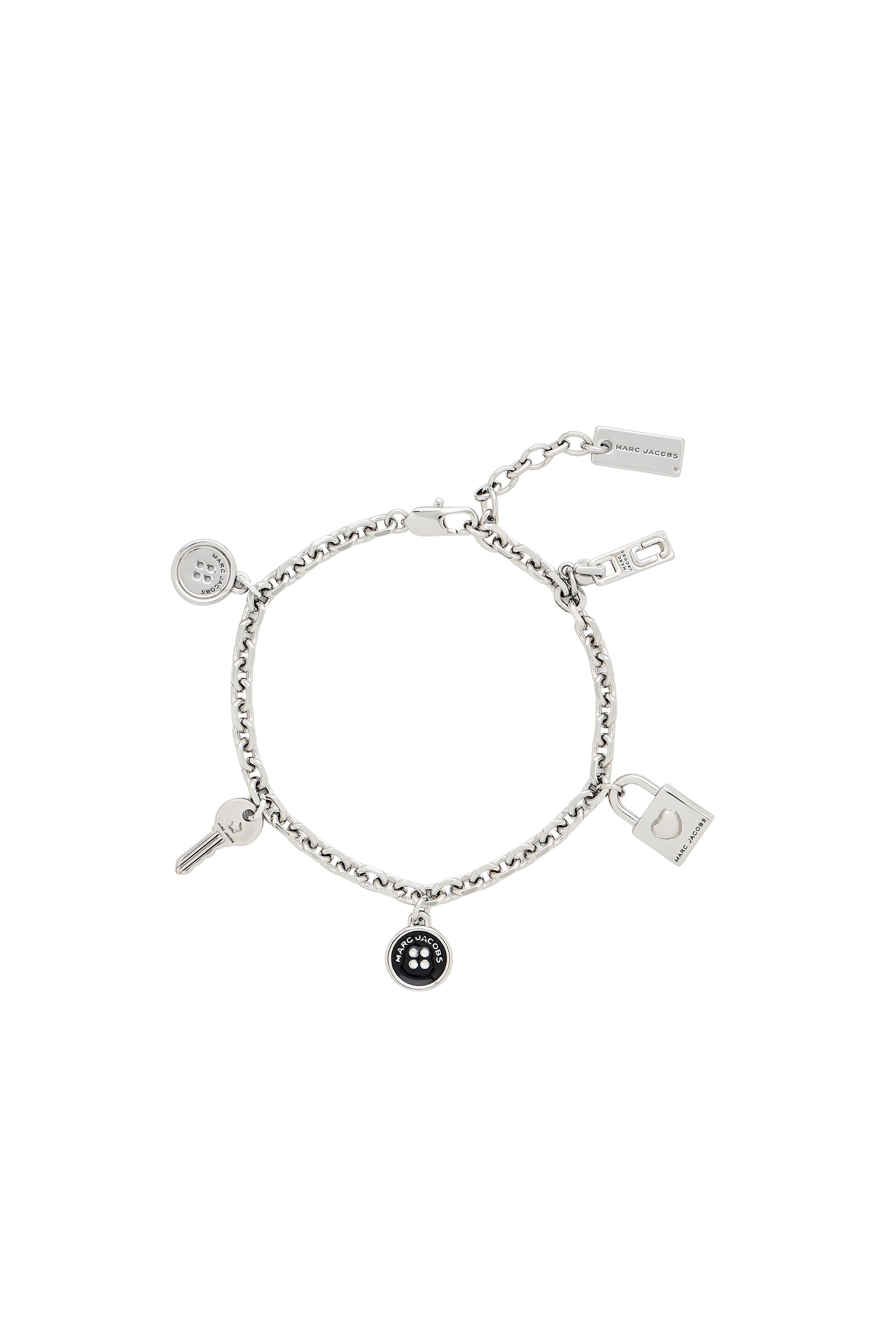 Bracelet à breloques en laiton - Silver & Black