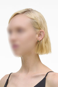 Boucles d'oreilles Bouton en laiton - Gold & Black