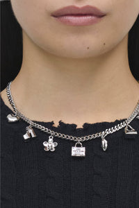 Collier à breloques en laiton - Light Antique Silver