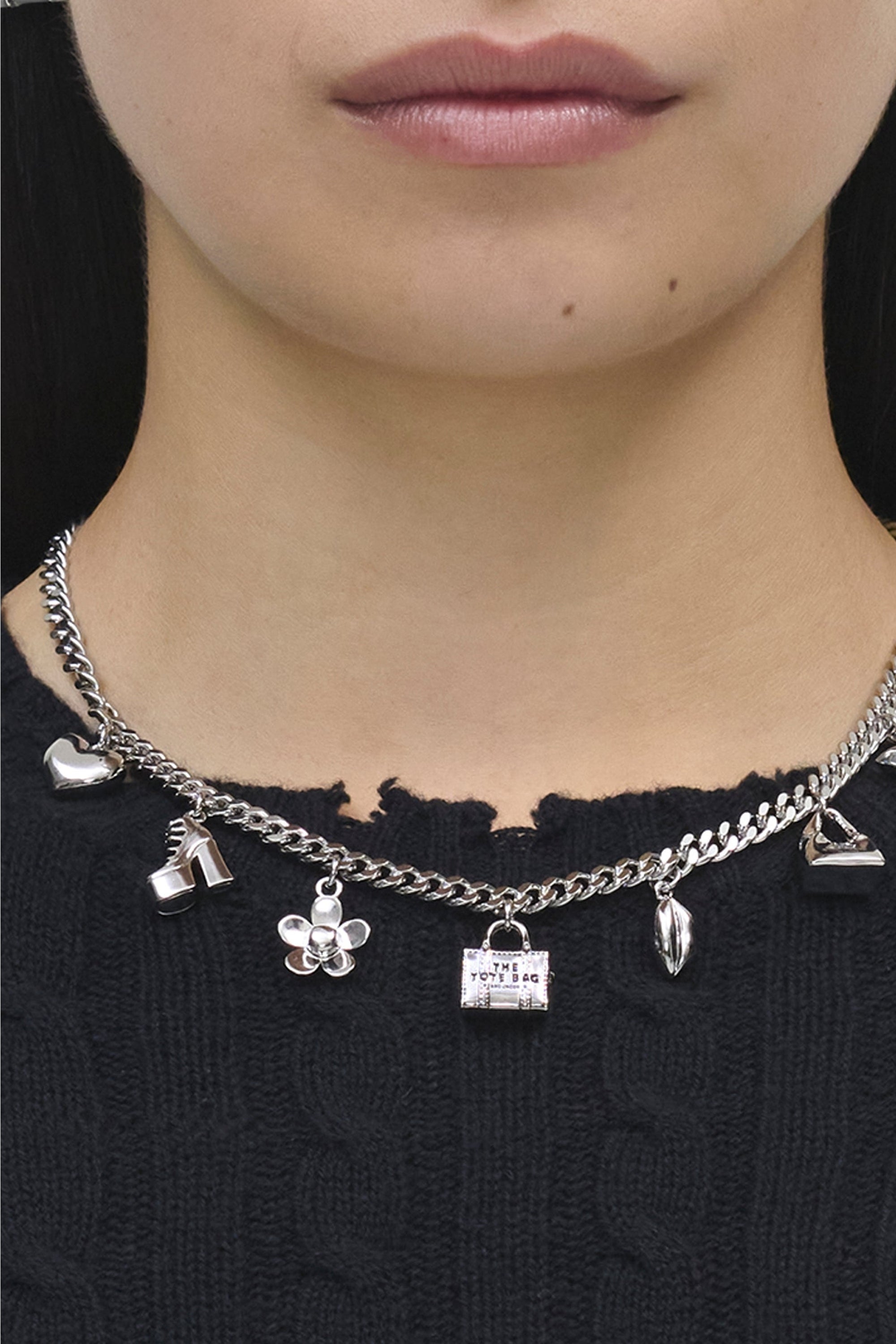Collier à breloques en laiton - Light Antique Silver