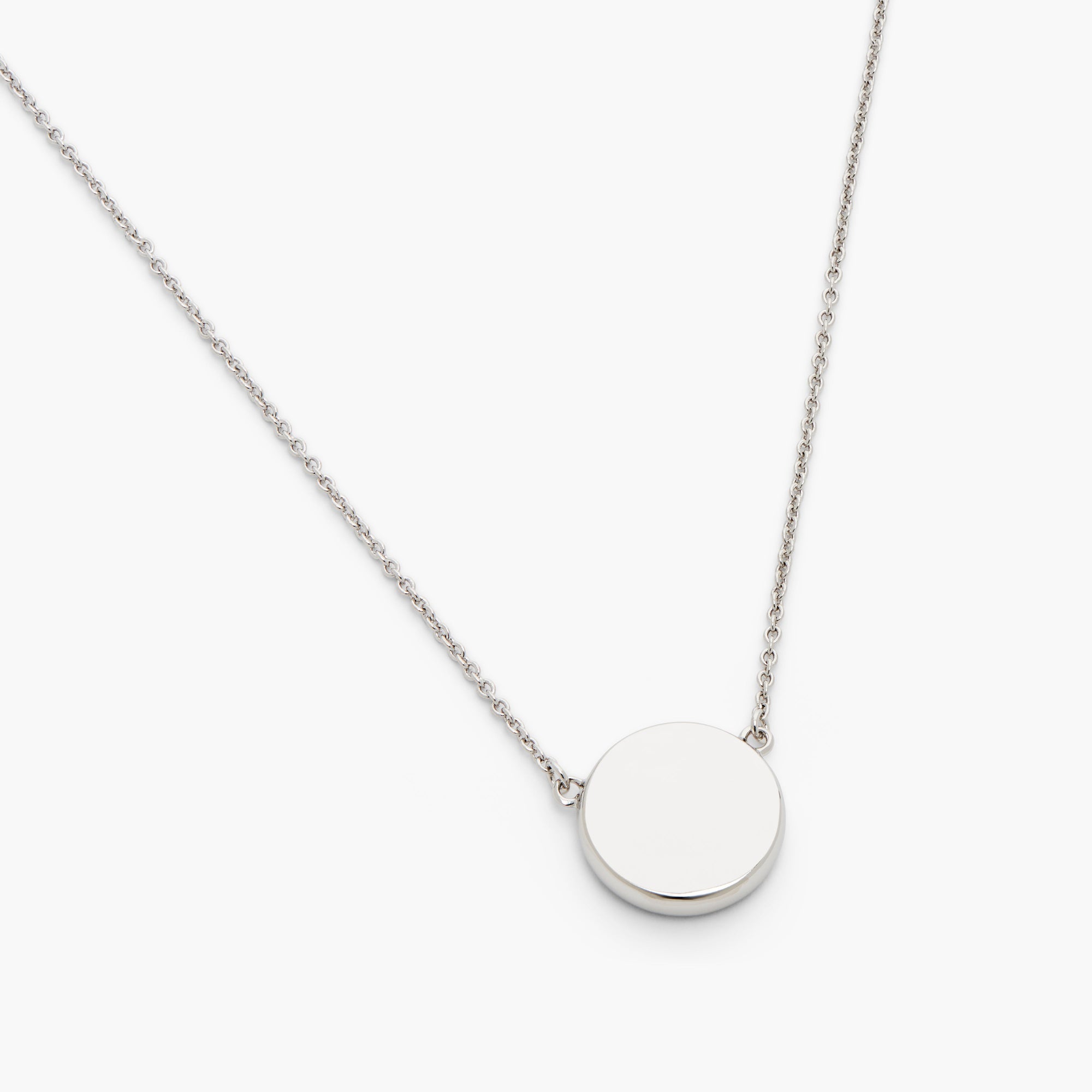 Collier à pendentif Bouton en laiton - Silver & Black