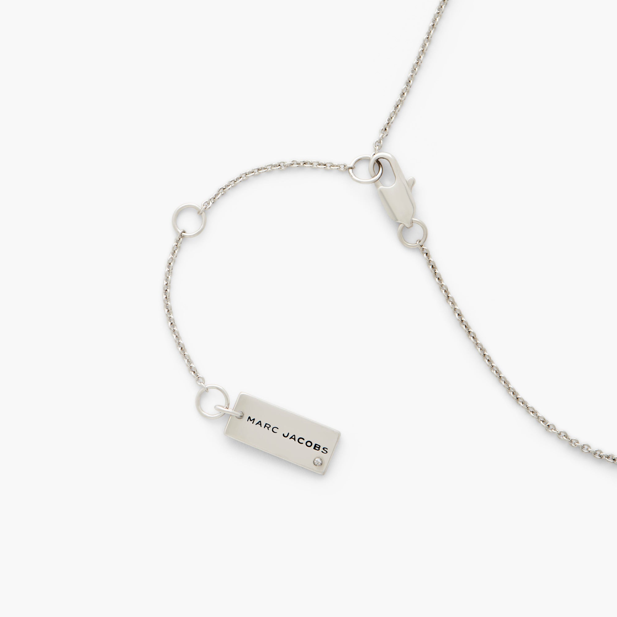 Collier à pendentif Bouton en laiton - Silver & Black