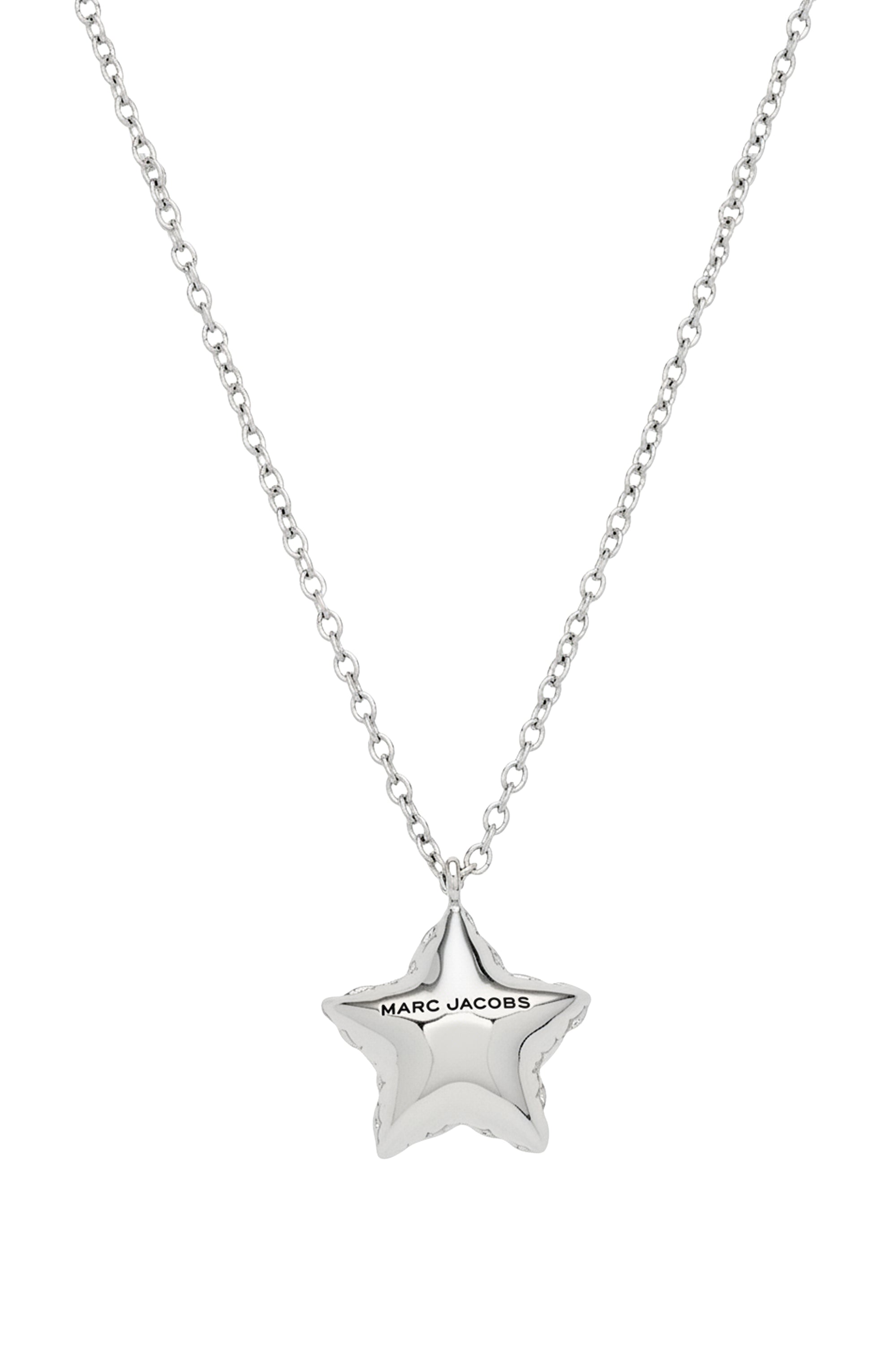 Ballon Star necklace in brass - Light Antique Silver