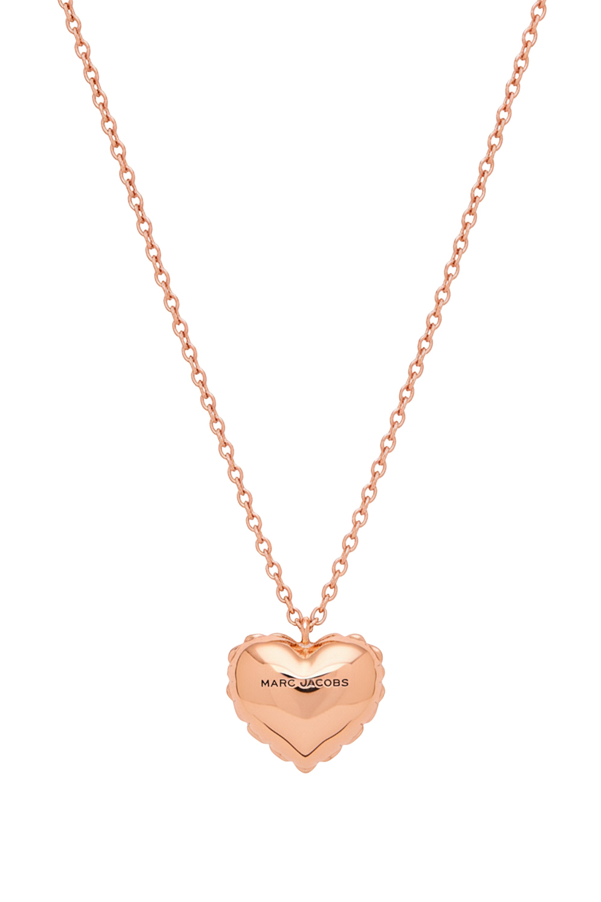 Ballon Heart necklace in brass - Antique Rose Gold