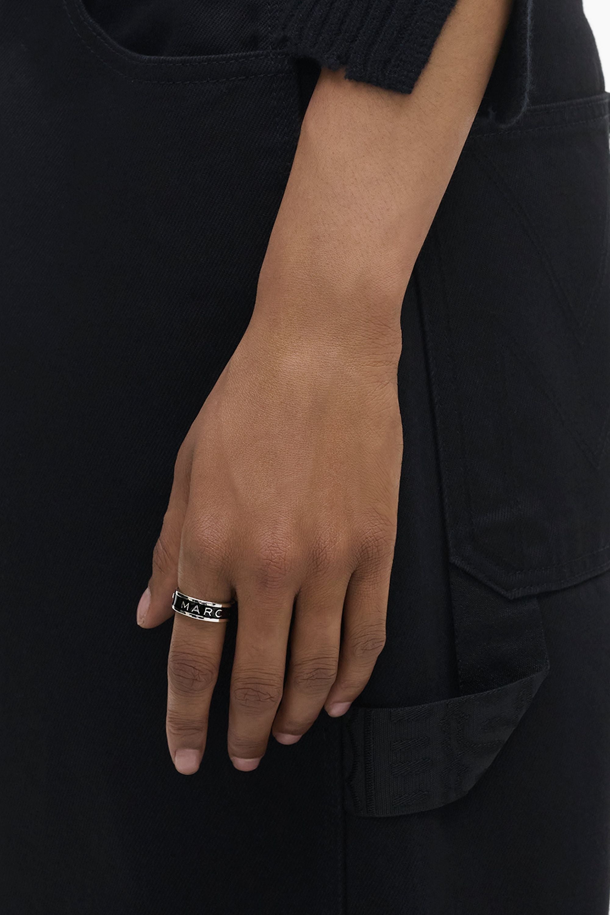 Bague en laiton - Silver & Black