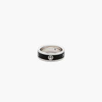 Bague en laiton - Silver & Black
