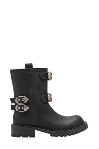 Kiki Moto leather ankle boots - Black