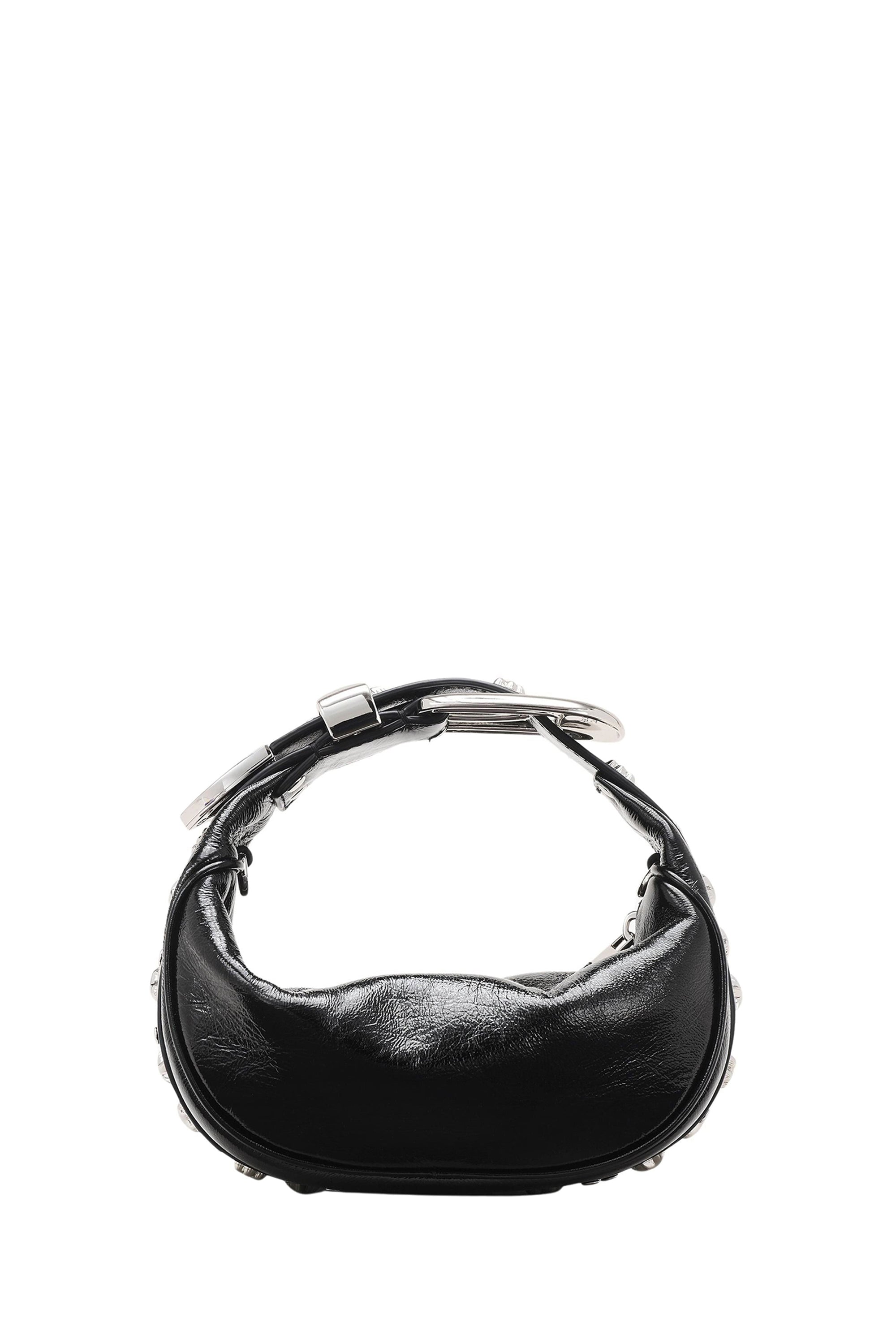 Petit sac The Crinkle en cuir - Black