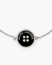 Bracelet Bouton en laiton - Silver & Black