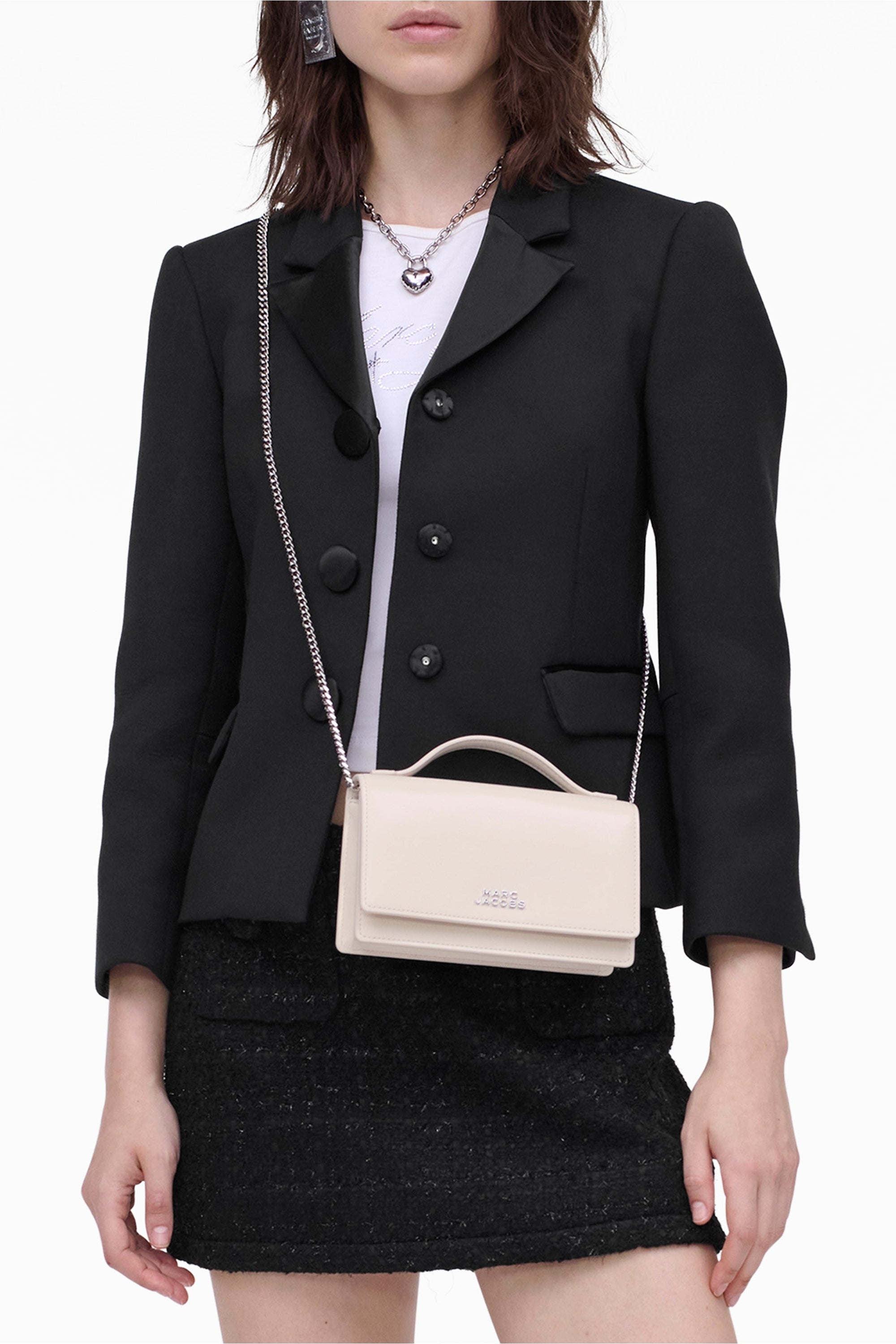 Sac The Mini Glam Mirror en cuir - Cotton White