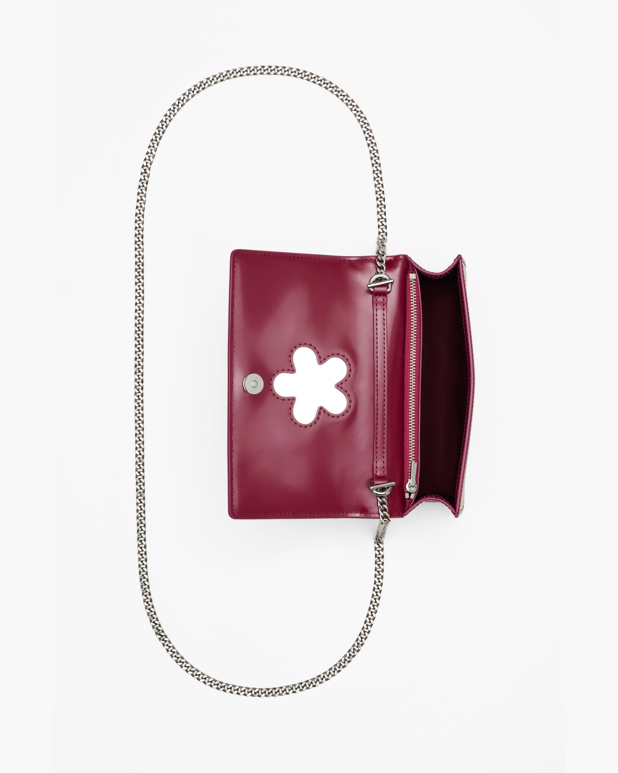 Sac The Mini Glam Mirror en cuir - Lipgloss Pink