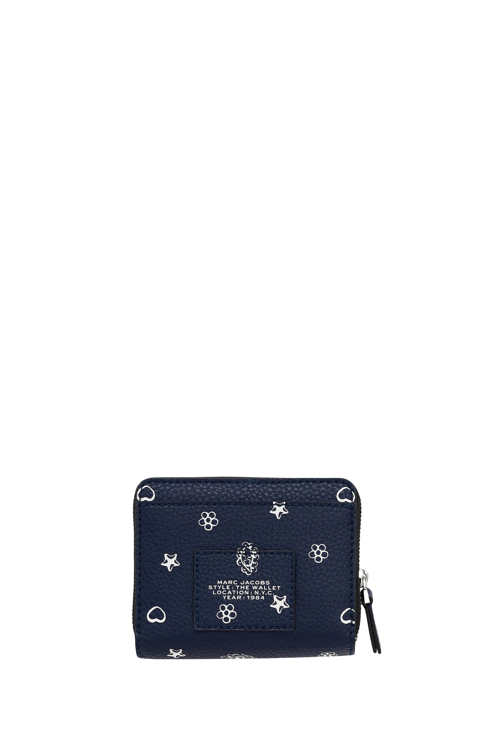 Portefeuille imprimé bandana en cuir - Navy