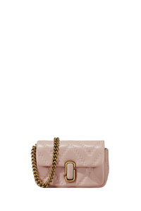 Petit sac à bandoulière à surpiqûres en cuir - Rose