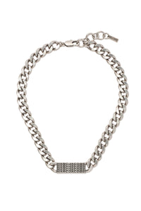 Collier Monogram à maillons en laiton - Aged Silver