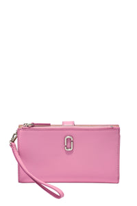 Pochette de téléphone à logo en cuir - Candy Pink