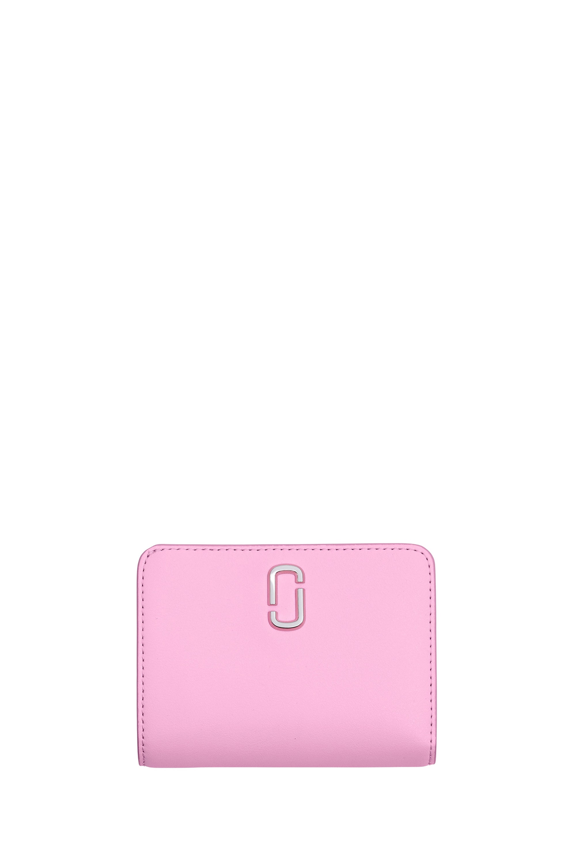 Portefeuille Compact en cuir - Fluro Candy Pink