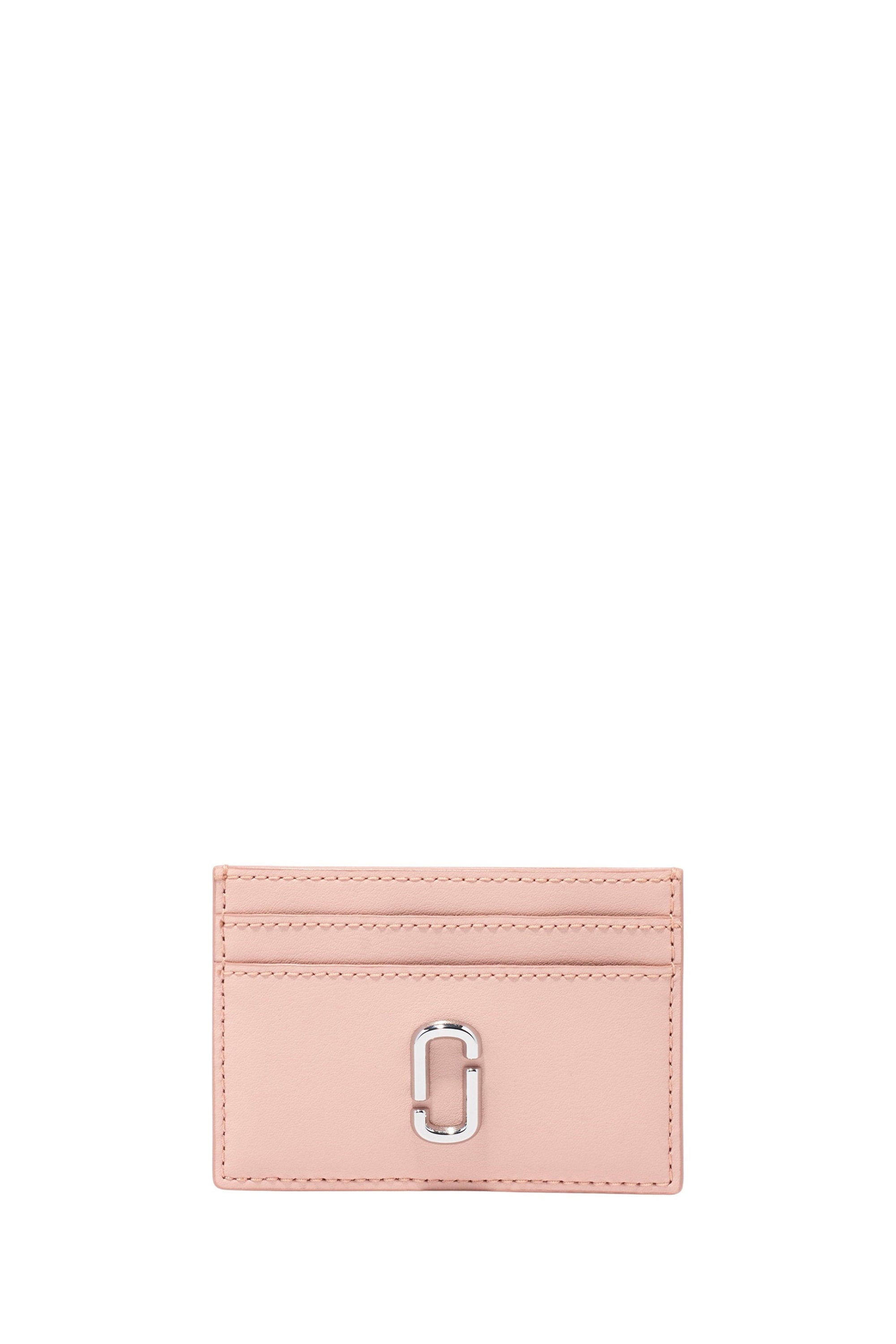 Porte-carte à logo en cuir - Rose
