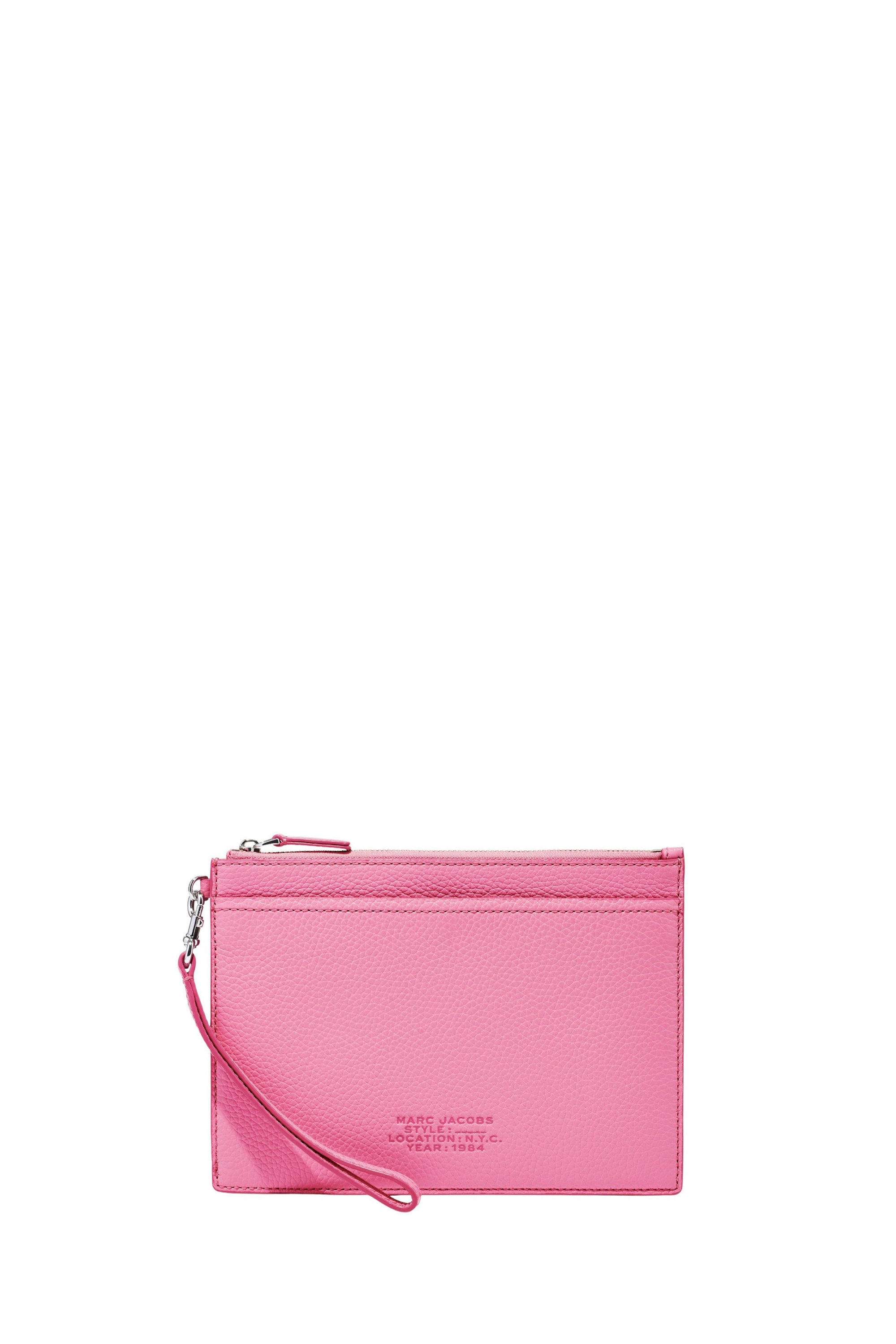 Porte-carte The Small Wristlet en cuir - Candy Pink