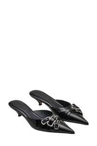 Mules à talons The Emma Kitten 35 en cuir - Black