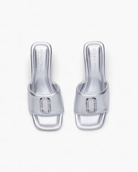 Mules à talons The J Marc irisées 65 en cuir - Silver