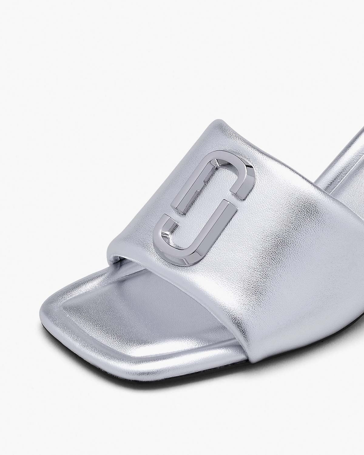Mules à talons The J Marc irisées 65 en cuir - Silver