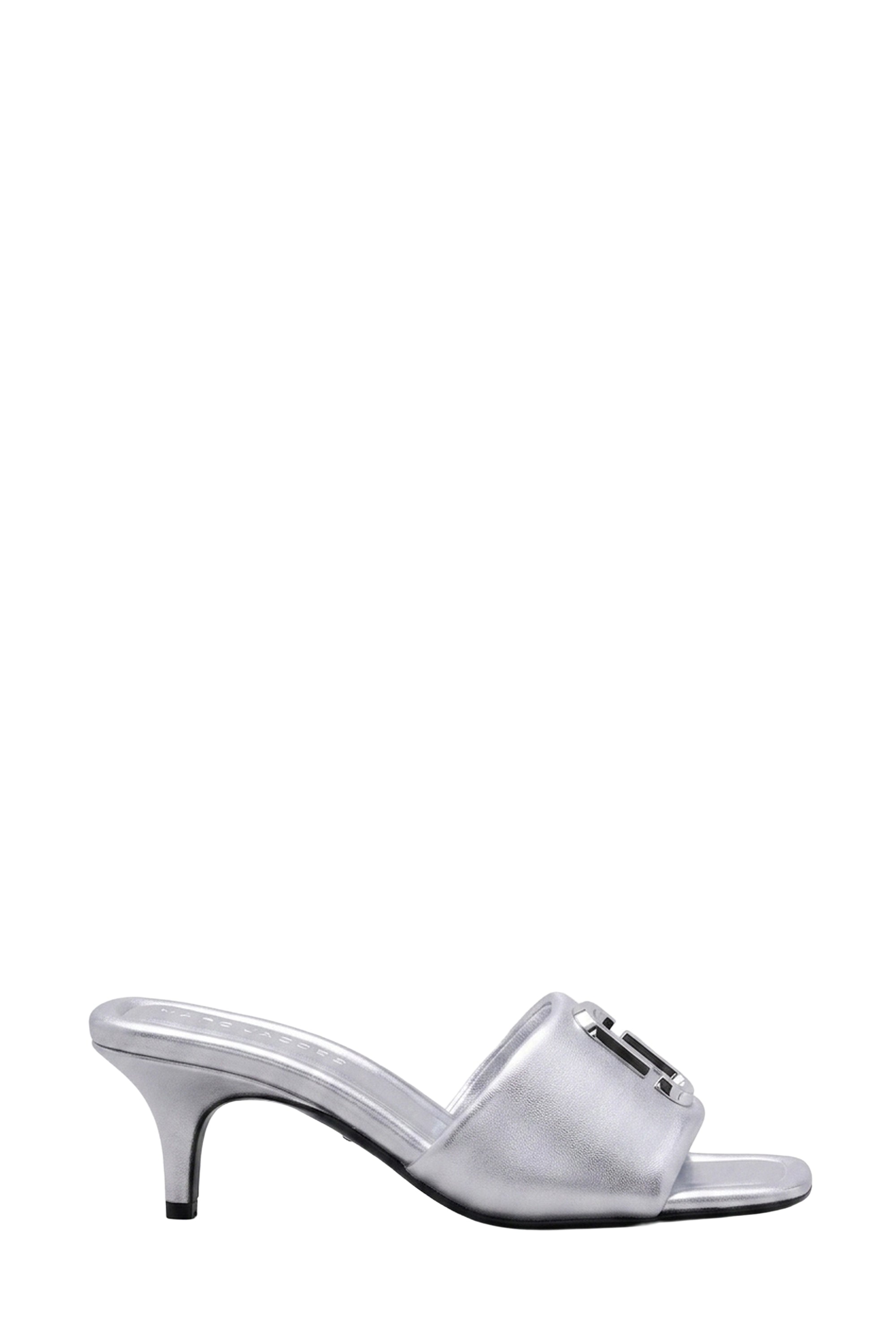 Mules à talons The J Marc irisées 65 en cuir - Silver