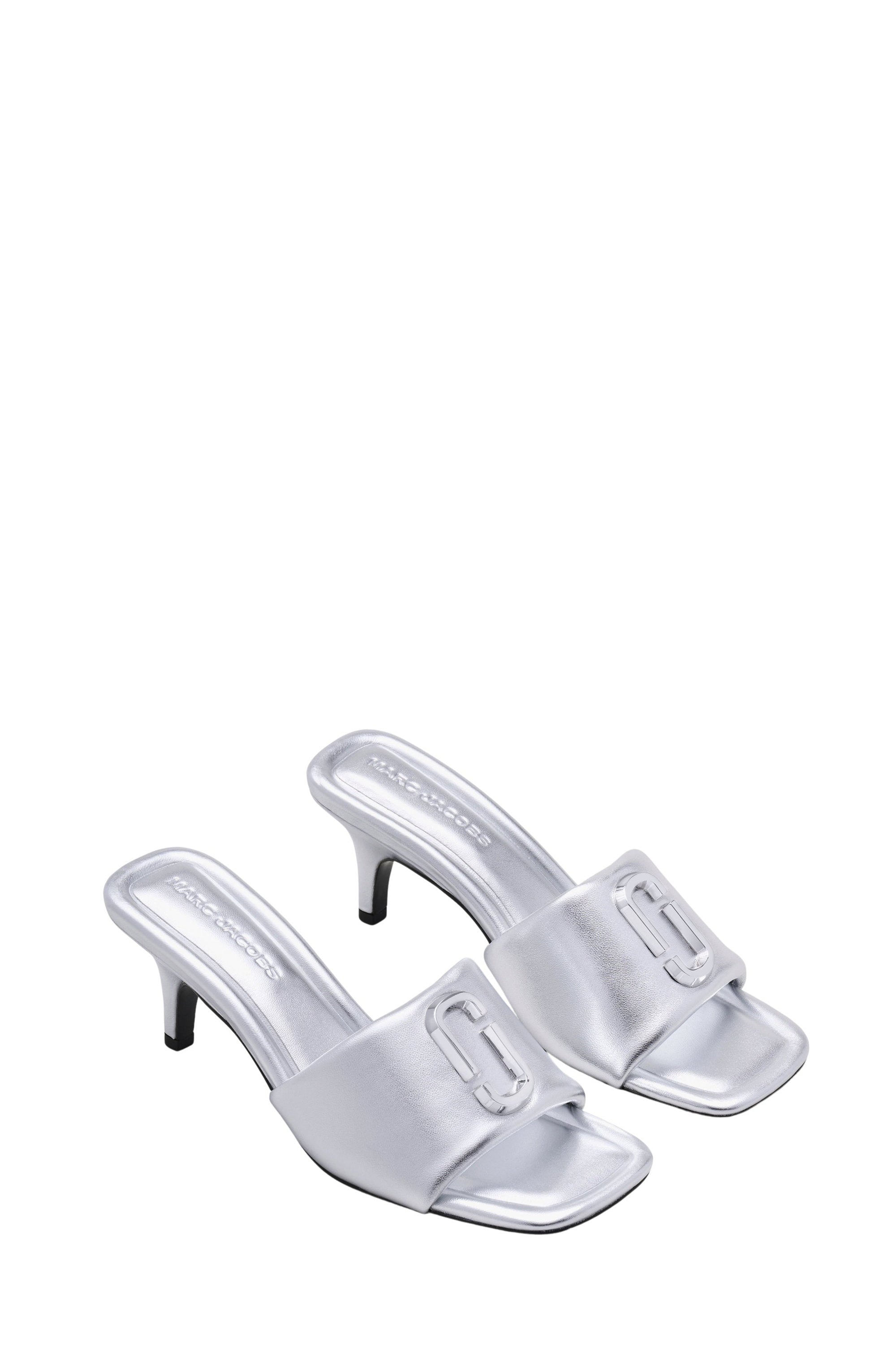 Mules à talons The J Marc irisées 65 en cuir - Silver